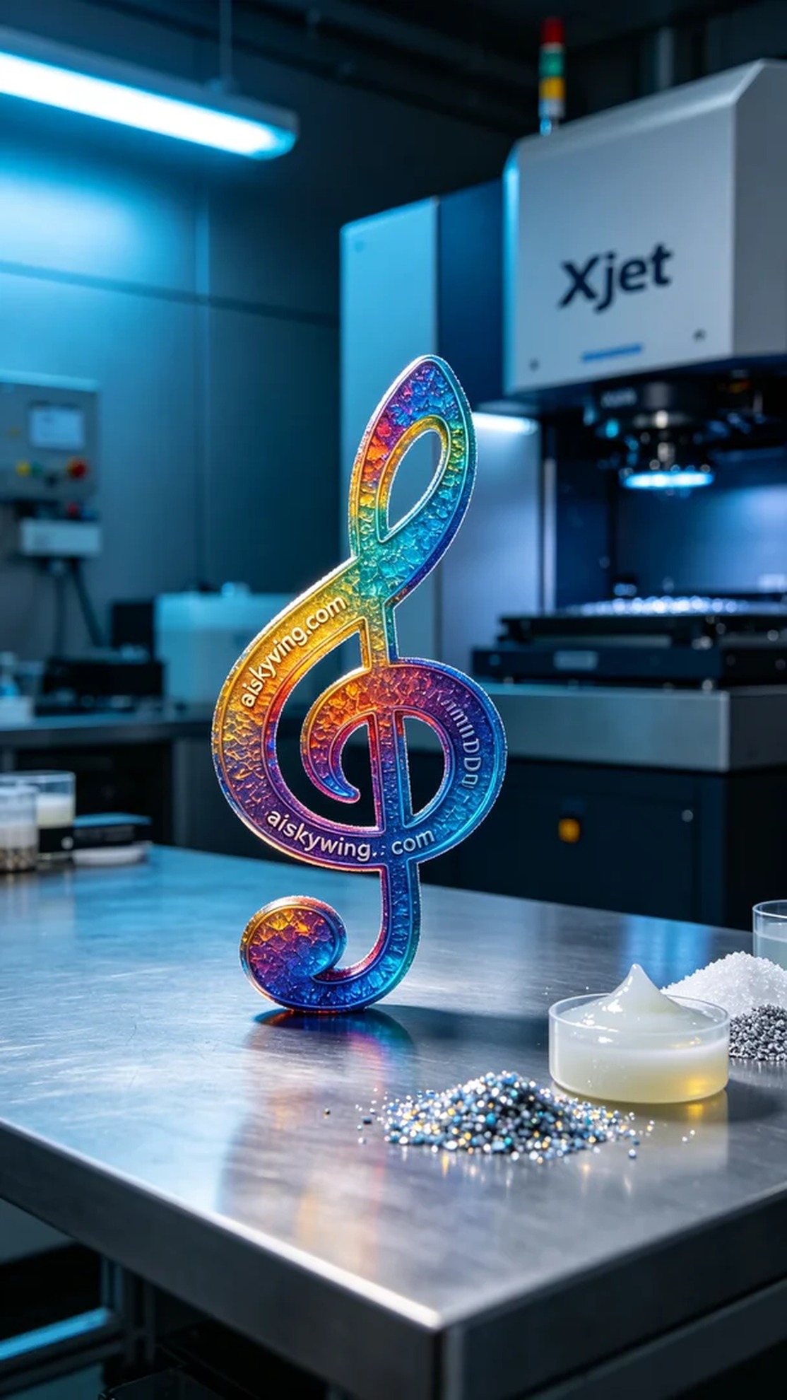0503-Full-color 3D printed musical note model - Aiskywing Industrial 3D Printing Showcase