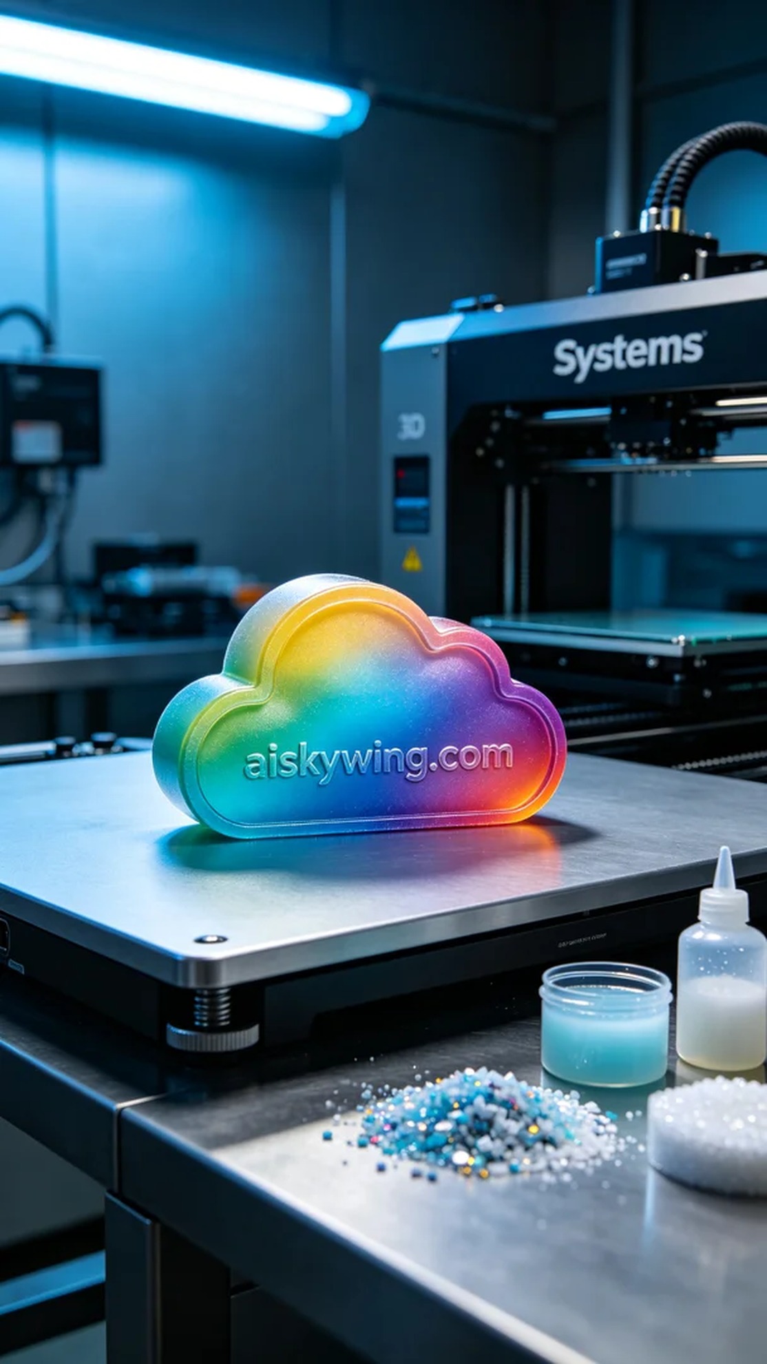 0438-Full-color 3D printed cloud model - Aiskywing Industrial 3D Printing Showcase