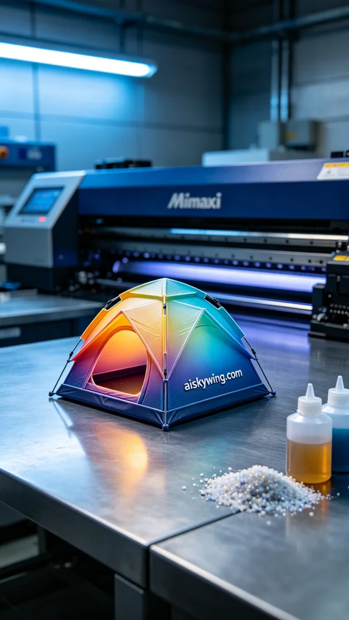 1070-Full-color 3D printed tent model - Aiskywing Industrial 3D Printing Showcase