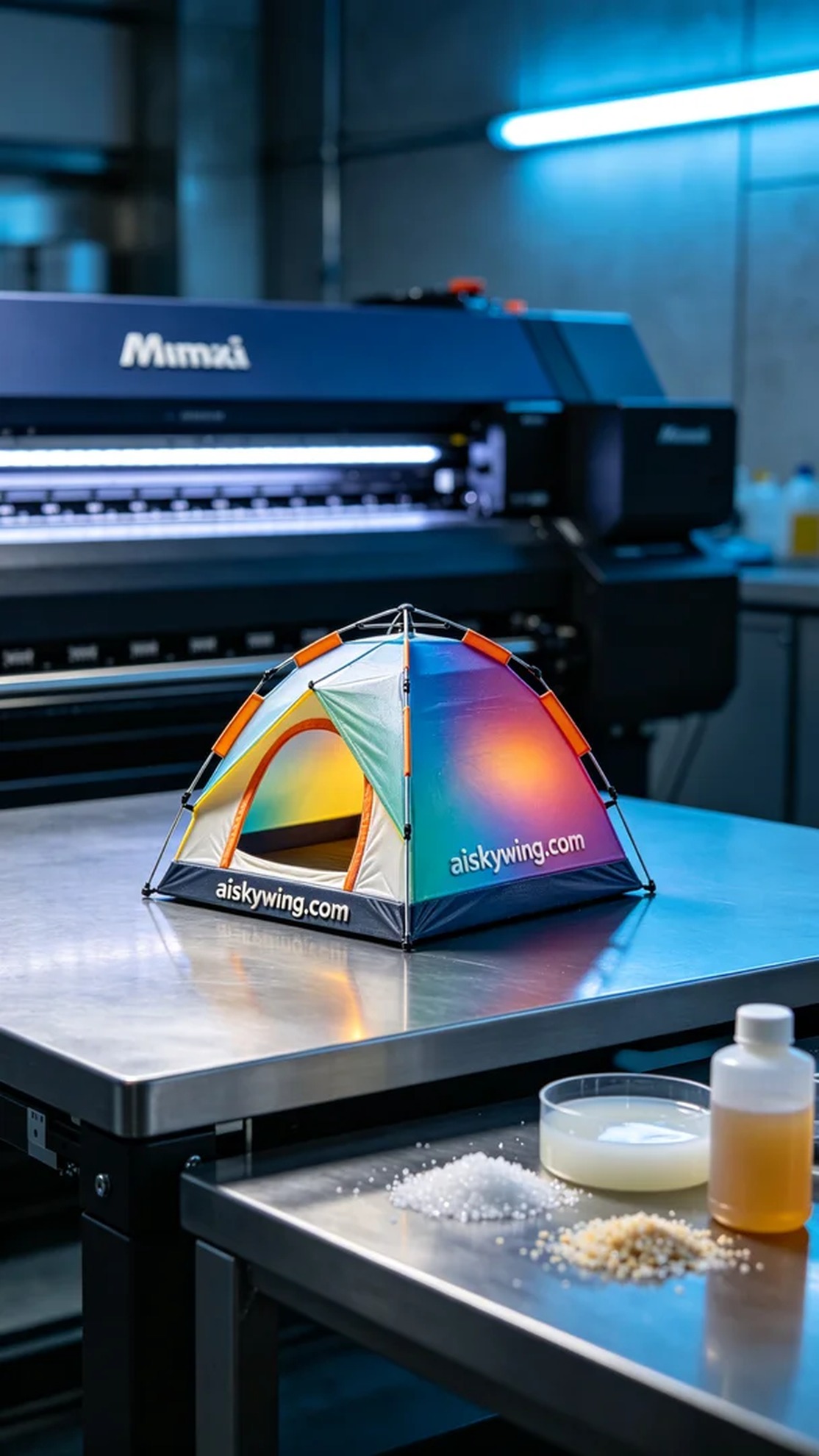 1070-Full-color 3D printed tent model - Aiskywing Industrial 3D Printing Showcase 内容图2 Zhongshan Skywing 3D Technology Co.,LTD | 中山市天翼三维科技有限公司 1070-Full-color 3D printed tent model - Aiskywing Industrial 3D Printing Showcase 全彩3DP-彩色模型 (FC-3DP) 图2张