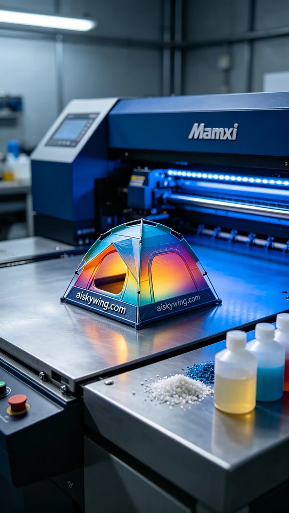 1070-Full-color 3D printed tent model - Aiskywing Industrial 3D Printing Showcase 内容图4 Zhongshan Skywing 3D Technology Co.,LTD | 中山市天翼三维科技有限公司 1070-Full-color 3D printed tent model - Aiskywing Industrial 3D Printing Showcase 全彩3DP-彩色模型 (FC-3DP) 图4张