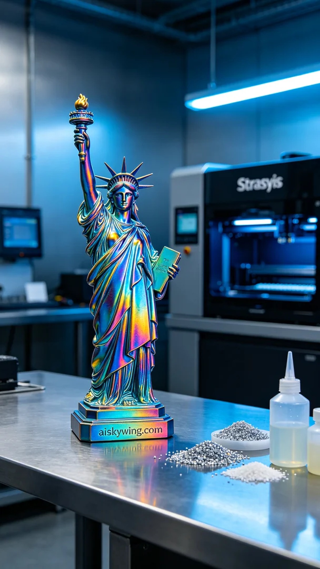 0488-Full-color 3D printed Statue of Liberty model - Aiskywing Industrial 3D Printing Showcase 内容图4 Zhongshan Skywing 3D Technology Co.,LTD | 中山市天翼三维科技有限公司 0488-Full-color 3D printed Statue of Liberty model - Aiskywing Industrial 3D Printing Showcase 全彩3DP-彩色模型 (FC-3DP) 图4张