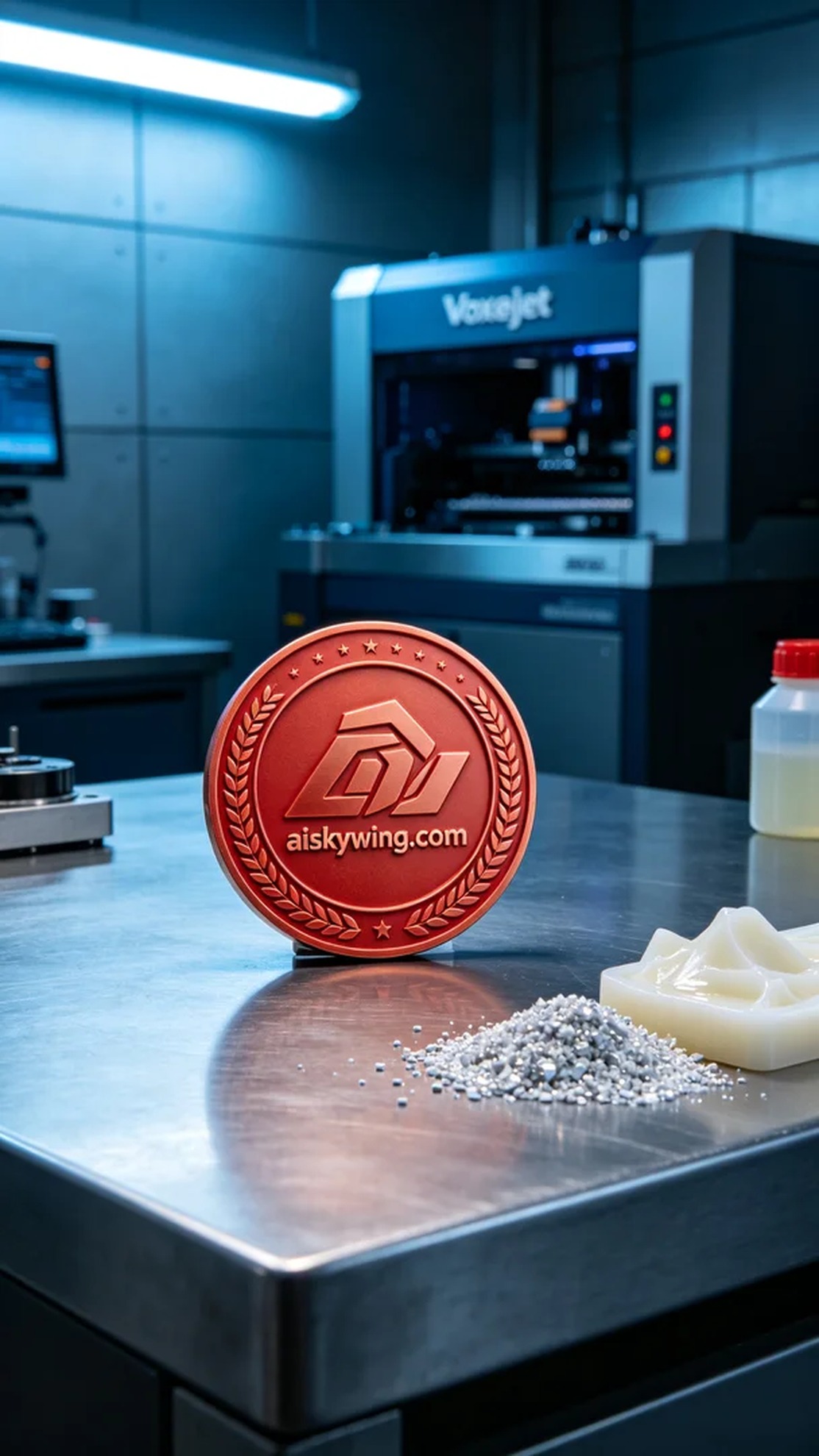 0843-Onboarding Commemorative Medal - Aiskywing Industrial 3D Printing Showcase 内容图3 Zhongshan Skywing 3D Technology Co.,LTD | 中山市天翼三维科技有限公司 0843-Onboarding Commemorative Medal - Aiskywing Industrial 3D Printing Showcase 红蜡-精密铸造 (RW-PC) 图3张
