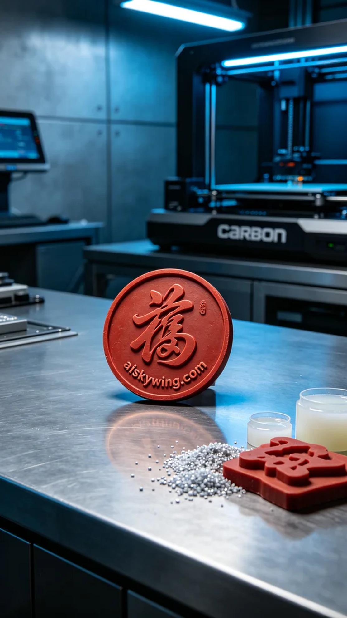 0837-Calligraphy Commemorative Medal - Aiskywing Industrial 3D Printing Showcase 内容图2 Zhongshan Skywing 3D Technology Co.,LTD | 中山市天翼三维科技有限公司 0837-Calligraphy Commemorative Medal - Aiskywing Industrial 3D Printing Showcase 红蜡-精密铸造 (RW-PC) 图2张