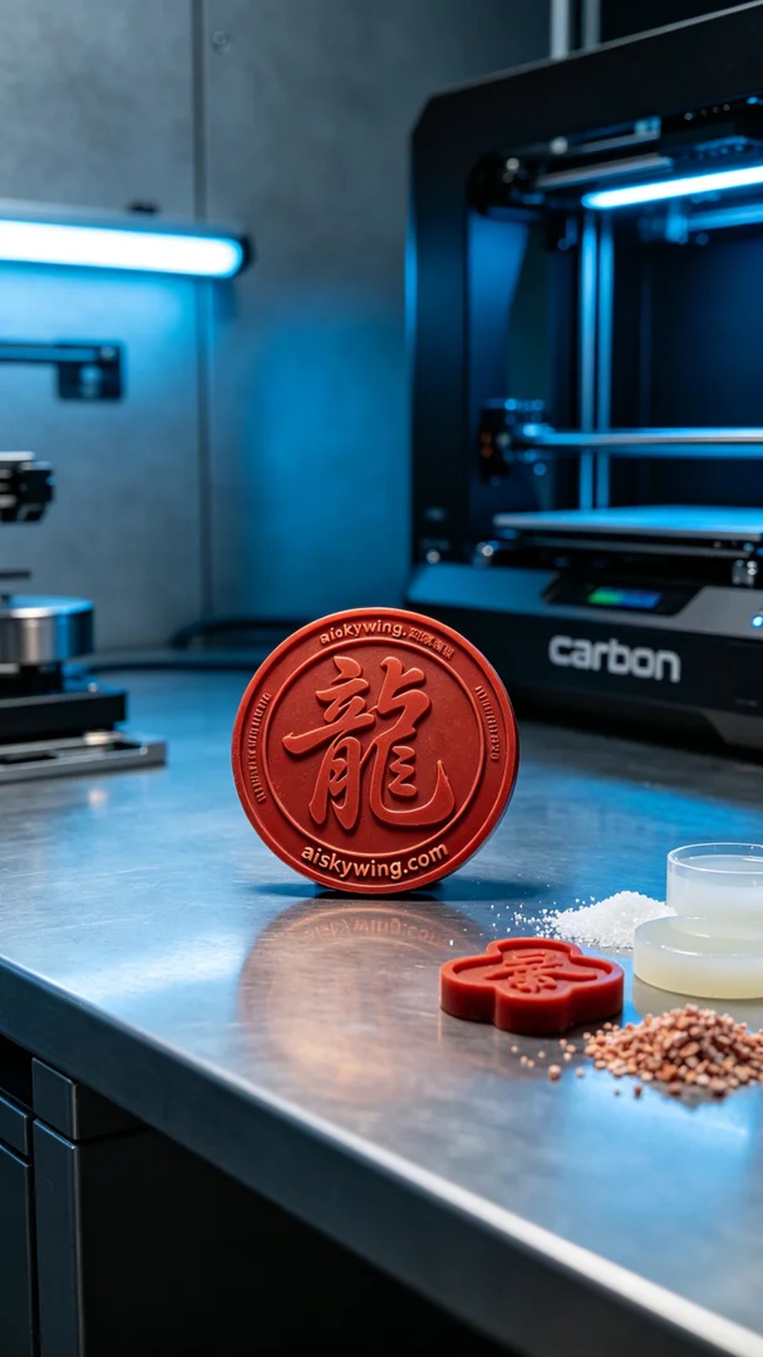 0837-Calligraphy Commemorative Medal - Aiskywing Industrial 3D Printing Showcase 内容图3 Zhongshan Skywing 3D Technology Co.,LTD | 中山市天翼三维科技有限公司 0837-Calligraphy Commemorative Medal - Aiskywing Industrial 3D Printing Showcase 红蜡-精密铸造 (RW-PC) 图3张