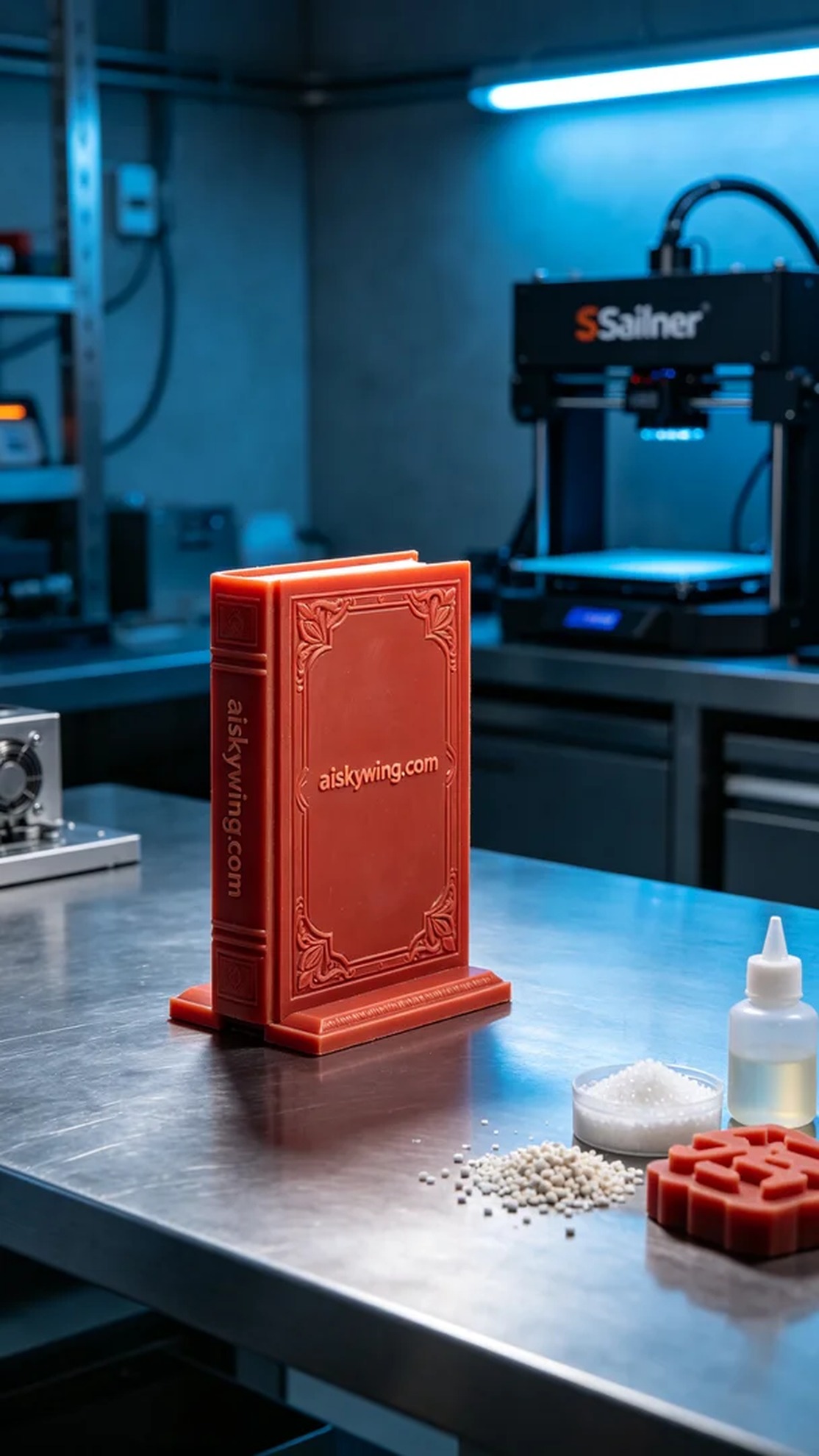 0838-Book Stand Wax Mold - Aiskywing Industrial 3D Printing Showcase 内容图1 Zhongshan Skywing 3D Technology Co.,LTD | 中山市天翼三维科技有限公司 0838-Book Stand Wax Mold - Aiskywing Industrial 3D Printing Showcase 红蜡-精密铸造 (RW-PC) 图1张