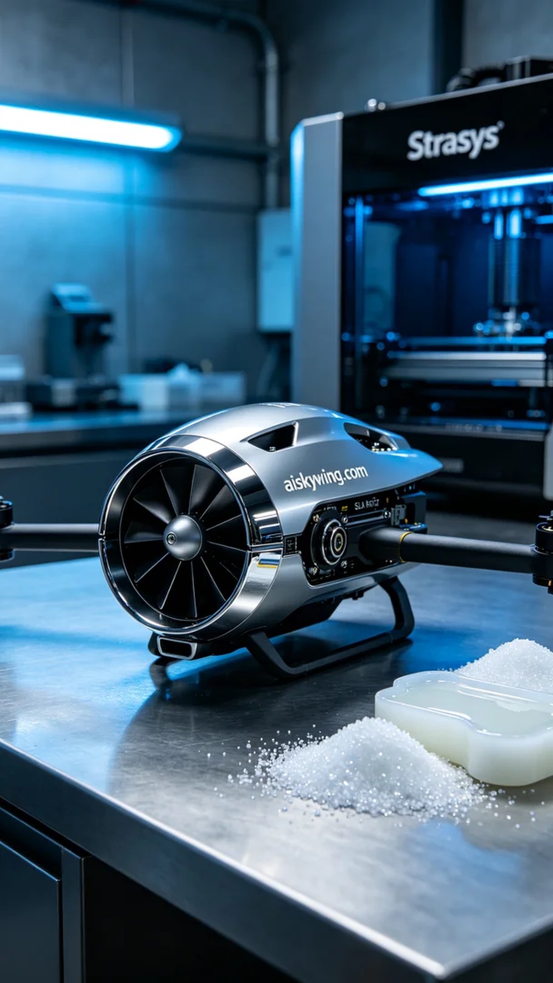 0525-Drone engine cover - Aiskywing Industrial 3D Printing Showcase 内容图4 Zhongshan Skywing 3D Technology Co.,LTD | 中山市天翼三维科技有限公司 0525-Drone engine cover - Aiskywing Industrial 3D Printing Showcase 混合工艺-综合 (HP-C) 图4张