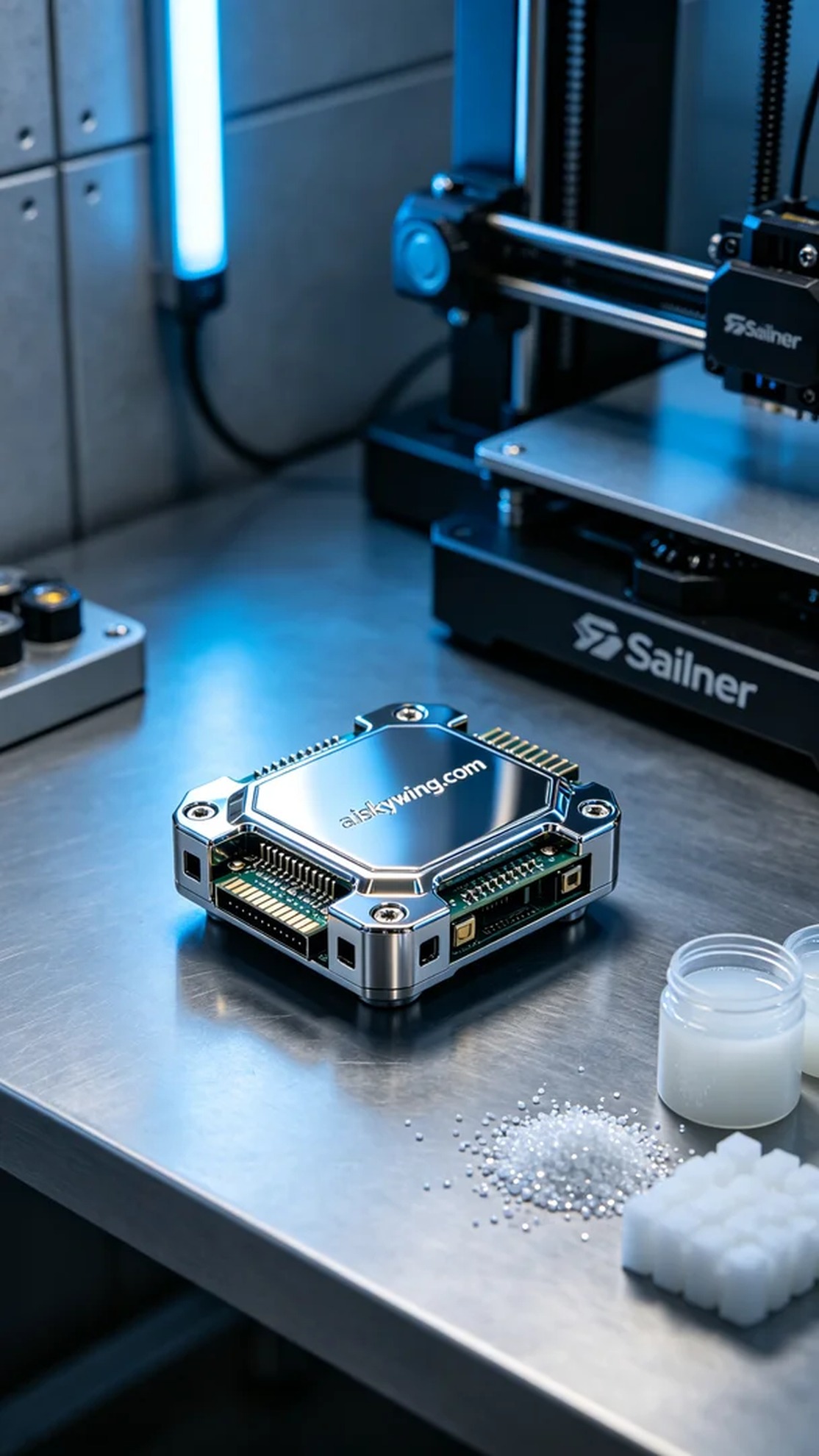 0532-The shell of the drone data transmission module - Aiskywing Industrial 3D Printing Showcase 内容图3 Zhongshan Skywing 3D Technology Co.,LTD | 中山市天翼三维科技有限公司 0532-The shell of the drone data transmission module - Aiskywing Industrial 3D Printing Showcase 混合工艺-综合 (HP-C) 图3张