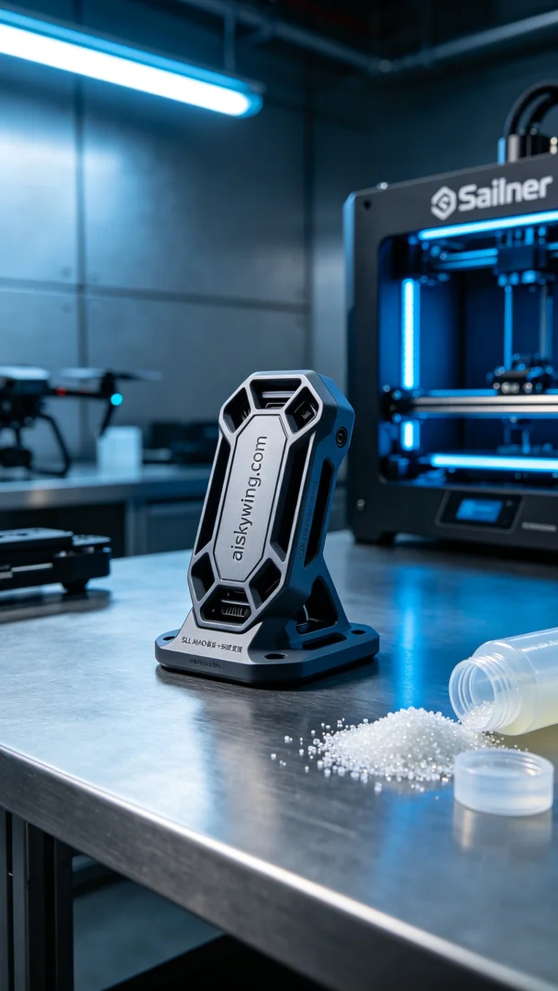 0528-Drone transmission antenna base - Aiskywing Industrial 3D Printing Showcase 内容图3 Zhongshan Skywing 3D Technology Co.,LTD | 中山市天翼三维科技有限公司 0528-Drone transmission antenna base - Aiskywing Industrial 3D Printing Showcase 混合工艺-综合 (HP-C) 图3张