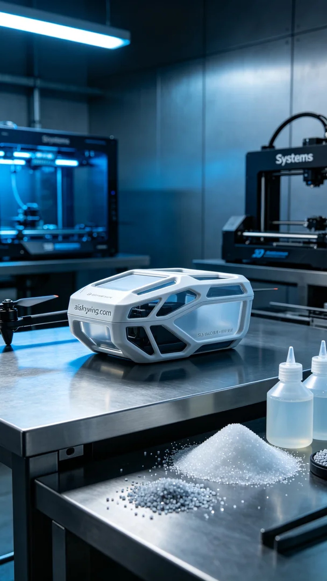 0536-Drone fuel tank shell - Aiskywing Industrial 3D Printing Showcase 内容图3 Zhongshan Skywing 3D Technology Co.,LTD | 中山市天翼三维科技有限公司 0536-Drone fuel tank shell - Aiskywing Industrial 3D Printing Showcase 混合工艺-综合 (HP-C) 图3张