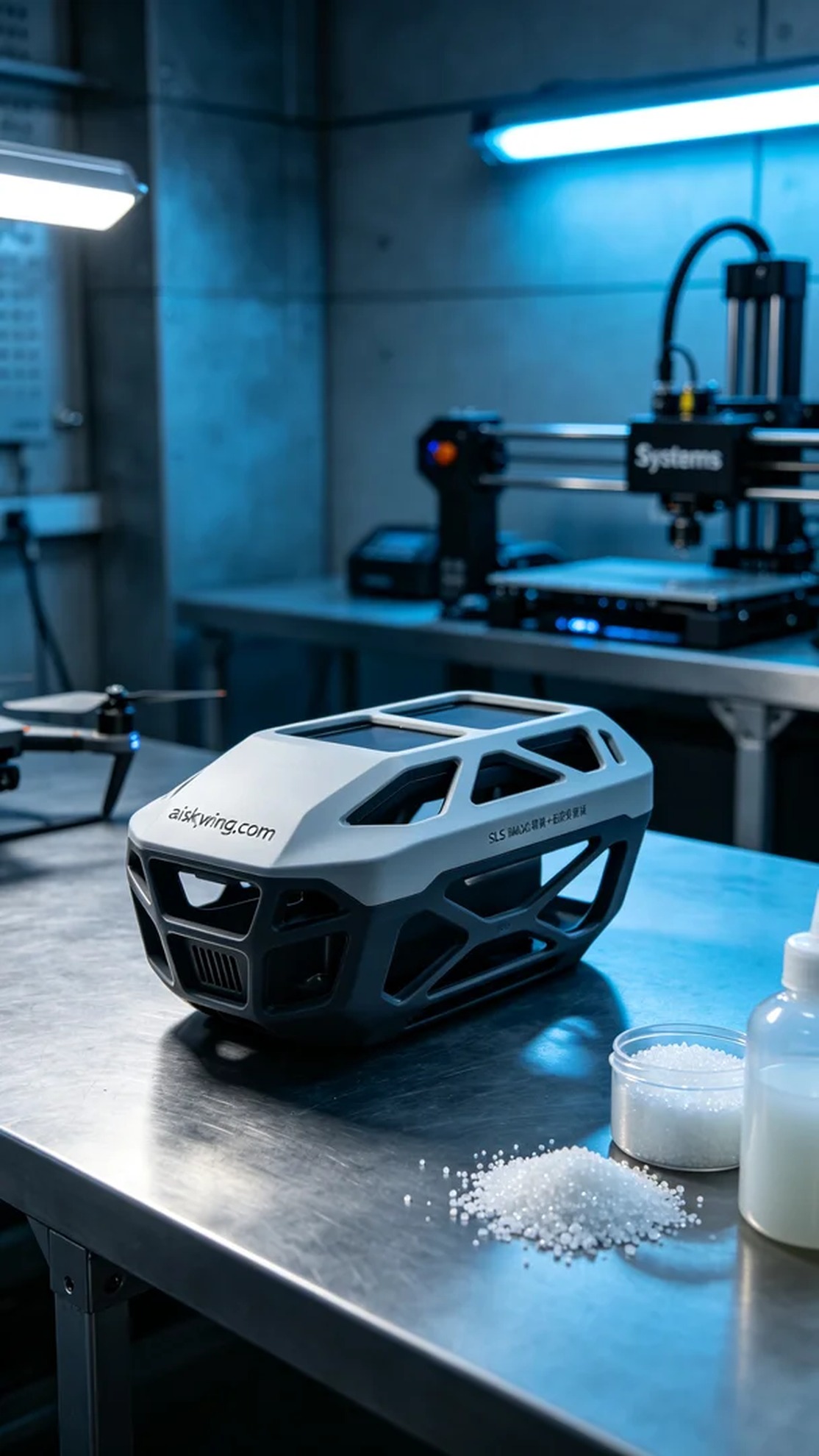 0536-Drone fuel tank shell - Aiskywing Industrial 3D Printing Showcase 内容图4 Zhongshan Skywing 3D Technology Co.,LTD | 中山市天翼三维科技有限公司 0536-Drone fuel tank shell - Aiskywing Industrial 3D Printing Showcase 混合工艺-综合 (HP-C) 图4张