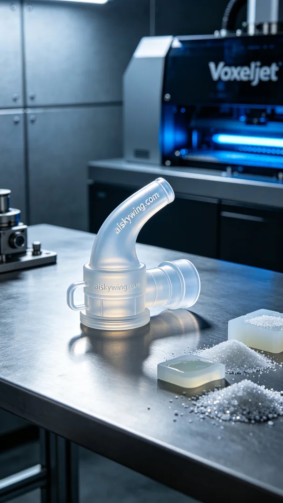 1117-Medical silicone tube connector - Aiskywing Industrial 3D Printing Showcase 内容图4 Zhongshan Skywing 3D Technology Co.,LTD | 中山市天翼三维科技有限公司 1117-Medical silicone tube connector - Aiskywing Industrial 3D Printing Showcase 硅胶复模-柔性 (SM-F) 图4张